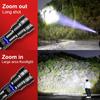XHP70 Hochleistungs-LED-Taschenlampe, wiederaufladbare Taschenlampe, leistungsstarkes Blitzlicht, Zoom, wasserdichte Taschenlampe, Campinglicht