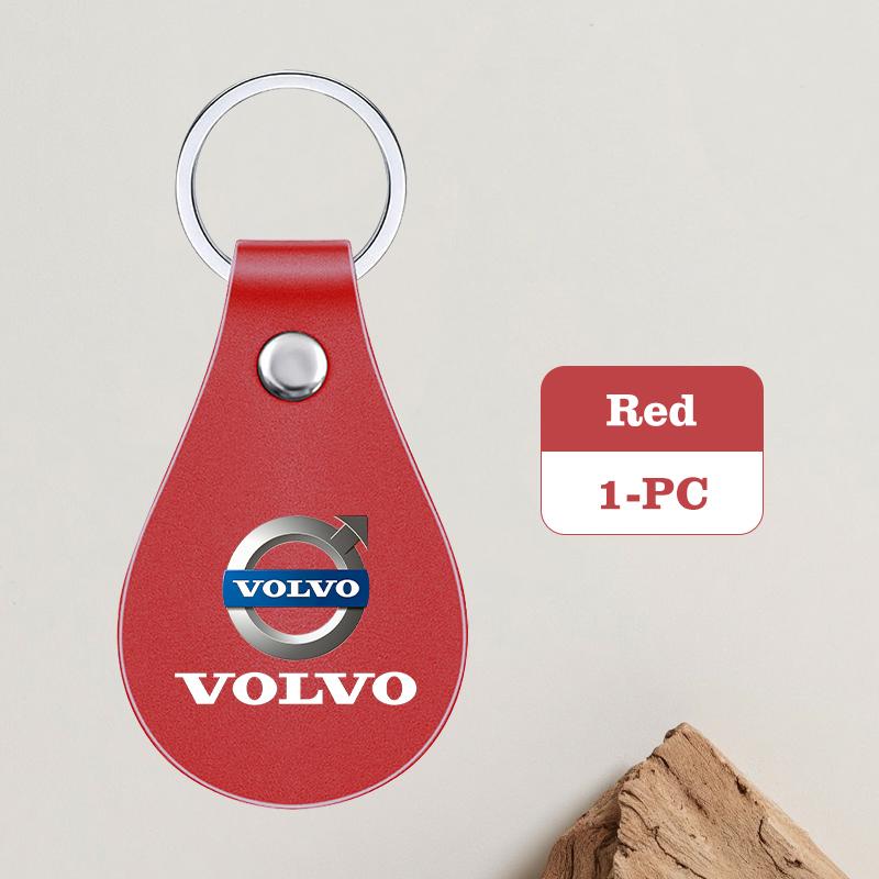 

Car Leather Tear Drop Keychain Custom Logo Key Chain Ring Pendant For Volvo Xc60 Xc90 V40 V60 S60 V50 V90 S80 C40 XC40 V70 XC70