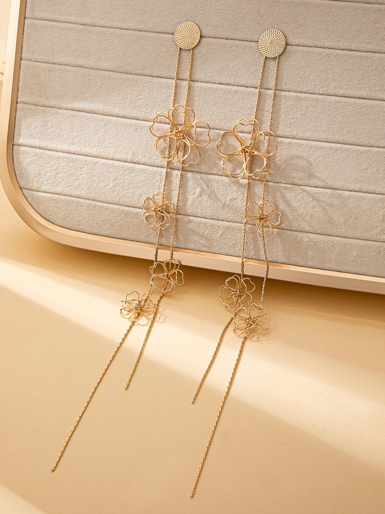 

Модні сережки-краплі для жіночих прикрас золотий