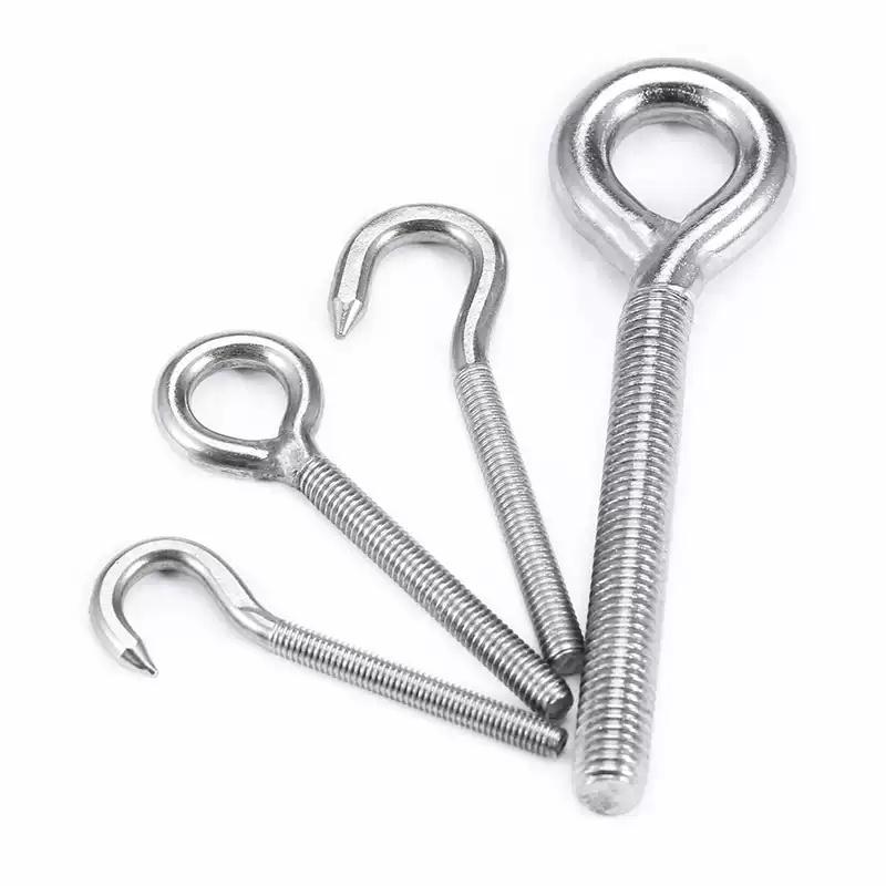 304 Stianless Steel Sheep Eye Screw Bolt M4 M5 M6 M8 M10 M12 M14 M16 M18 M20 M22 M24 Ring Hanging Hook Suspension Fasteners Tool