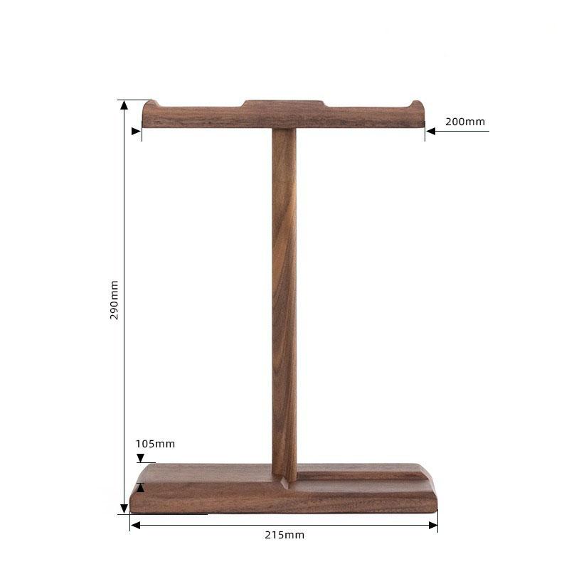 

Classic Walnut Wooden Heaphones Holder Universal Double Hanger Earphone Stand Headset Desktop Display Shelf for Gaming Headphone