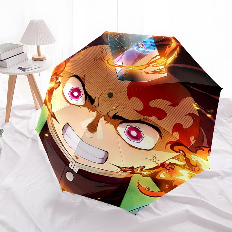 1 Stück Fire-Emblem Regenschirm: Automatisches Öffnen und Schließen, Faltbares Design, Für den Außenbereich für Fans & Reisende, Festliches Geschenk mit Eisenrahmen.Q075