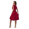 New Women's Slim Fit Round Neck Beaded Sleeveless Princess Dress S-XL