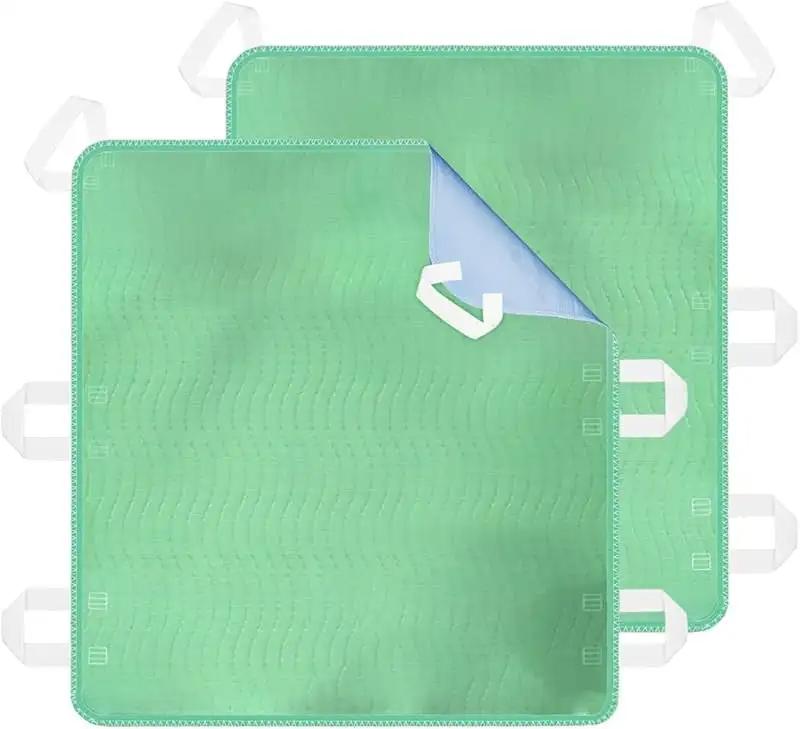 Reusable Incontinence Underpads with 8 Handles,Waterproof Bed Positioning Pad,Quick Dry & Leakproof ,for Bedridden Patient Care