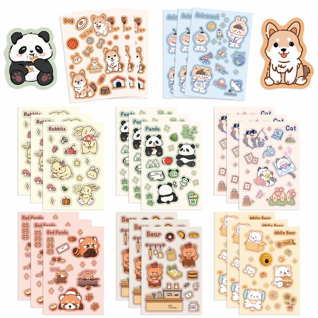 8 Cute and Fun Dream Stickers Can Be Waterproof Diary Hand Account Stickers Gu Card Stickers DIY Decorative Stickers Ins Stickers