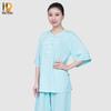 NaiDian Women's Short Sleeve Linen Blend Tai Chi Suit