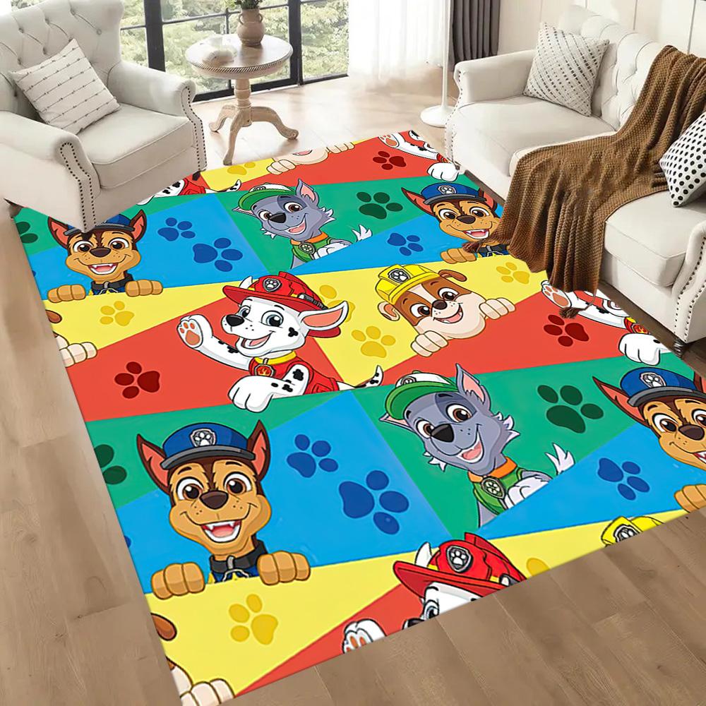 Paw Patrol Pups Adventure Square rugs are a great choice for living rooms, bedrooms, home décor, and as gifts.