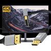 NFHK 2M Abgewinkelt DisplayPort DP zu DP 4K Silber Ultra HD UHD 90 für und Grafikkarten Kabel, 60Hz, Gesleevt, Grad, Desktops, Laptops, Monitore,