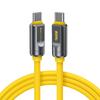 AOHI USB4 Max 240W Fast 80Gbps Data Dual 4K Silicone Compatible with MacBook iPhone 17 Pro and Docking Includes Storage Yellow 2.0 Cable, 2m, PD3.1,
