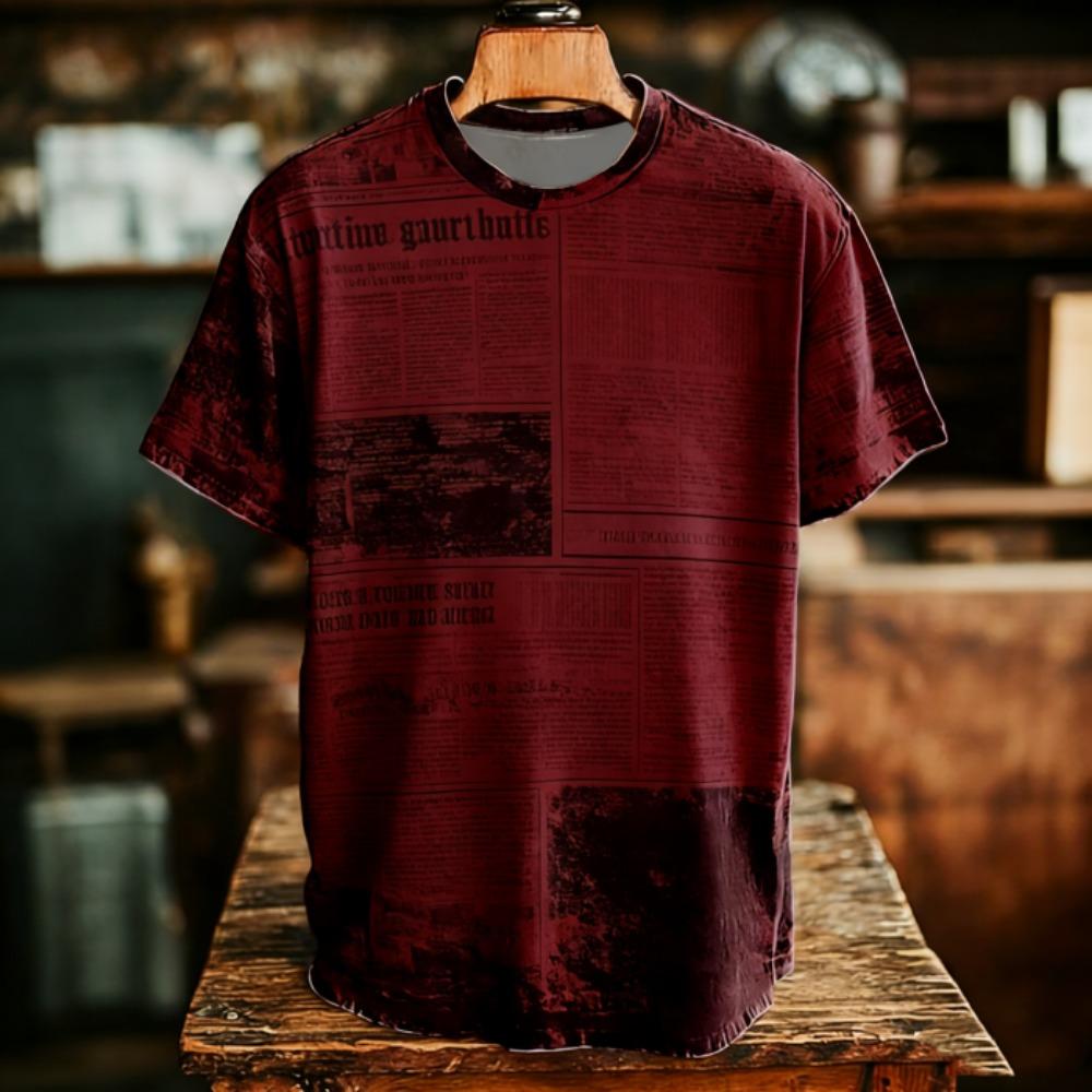 Vintage Print Men's T-Shirts Europe America Fashion Street Short Sleeve Tee Shirts Outdoor Casual Clothing T-shirt Women Tees Tops