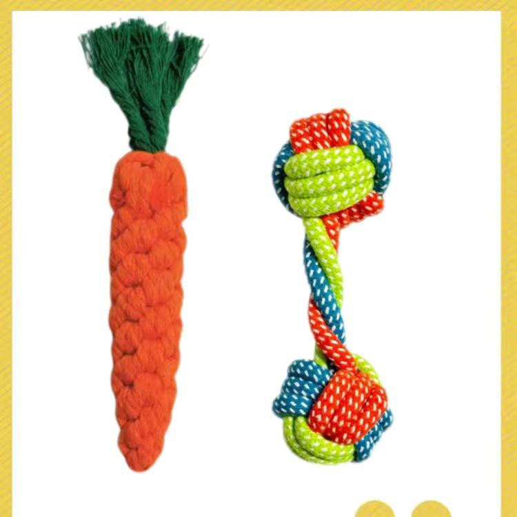 Durable Cotton Rope Frisbee Toy Set for Small To Medium Dogs
