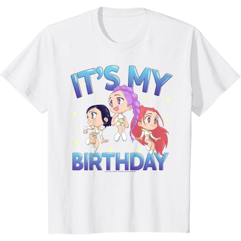 Kpop Dämonenjäger Geburtstag Chibi Gruppe T-Shirt | Trendige Fanbekleidung für Erwachsene