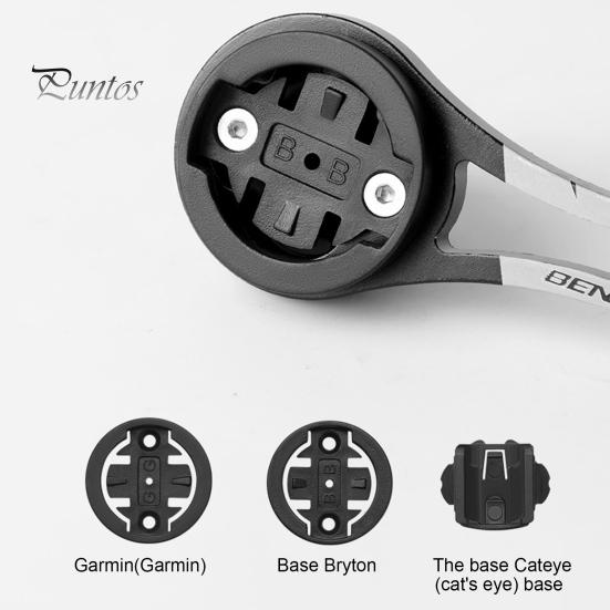 Out Front Bike Mount Aluminum Alloy Bracket with Replaceable Bike Computer Base Adjustable Integrated Out Front Bicycle Mount for Garmin Edge