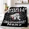Taekwondo Competition Customize Your Name Blanket Warm Comfortable Soft Blanket For Chair Office Sofa Bed Sofa Office Camping Suitable For Gifting