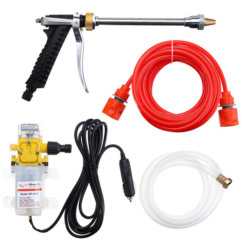 Buy DC 12V 100W 160PSI High Pressure Car Electric Washer Wash Pump Set