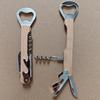 10pcs Wood Handle Wine Bottle Corkscrew with Beer Cap Openers for Waiters Bartenders