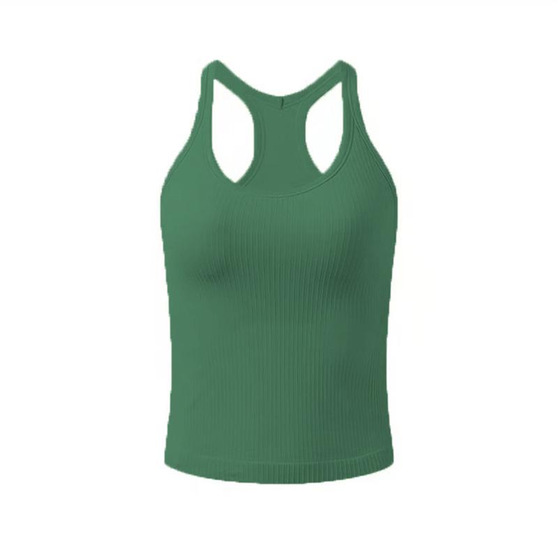 Top scurt cu pernă pentru piept Running Fitness Clasic Racerback Rochie de yoga Ață Top respirabil cu uscare rapidă