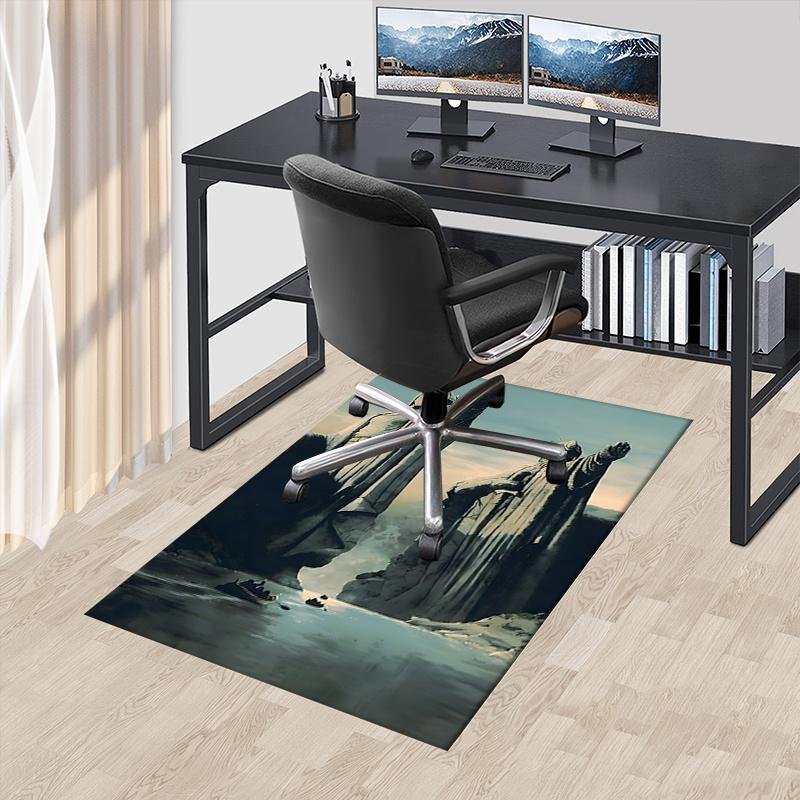 

Lord of the Rings Polyester Office Carpet Chair Mats, Home Decor Dormitory Floor Protector with Anti-Skid Backing, Large Area Coverage,Chris 60cm by 90cm