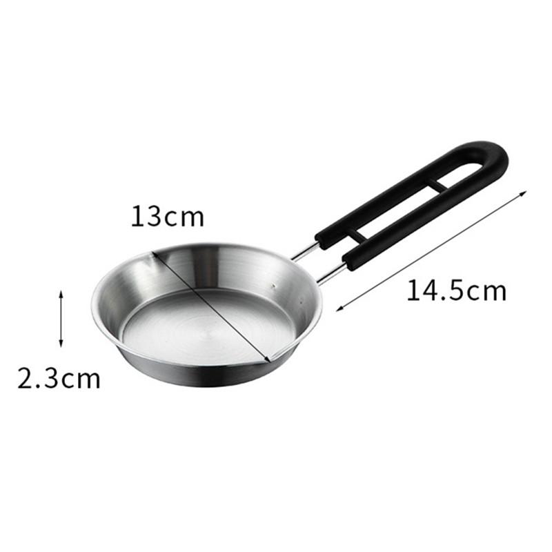 

Мини-сковорода из нержавеющей стали 304 без покрытия для завтрака, блинов, омлета, кастрюли, кухонные принадлежности, кухонные принадлежности