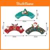 Christmas Cake Decor Paper Flag Set With Insert Cards For Holiday Celebration