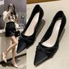 Internet Celebrity Super Soft Elegant High Single Shoes Wind Shu High Heels French Elegant Fairy Small