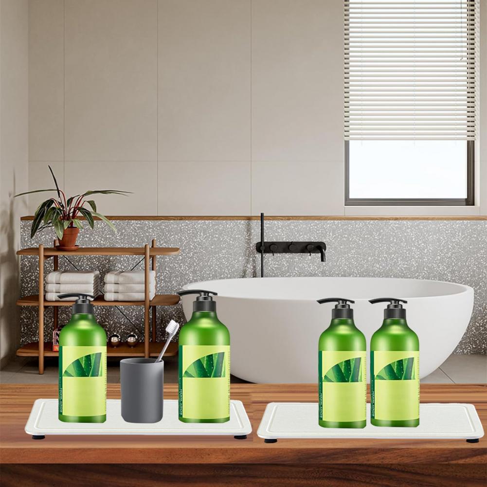 Quick Drying Stone Sink Tray Quick Drying Diatomite Sink Coasters Anti-slip Kitchen Sponge Holder Water Absorbing for Instant