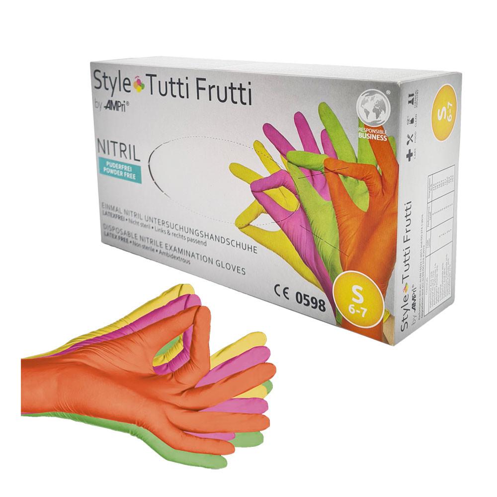 Mănuși Nitril Colorate Stil Ampri Tutti Frutti 96 Bucăți