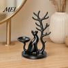 Small Countertop Organizer Cute Cat Tree Branch Jewelry Organizer, 3D Printed Earring Bracelet Hair Gifts for Lovers Tie Storage Holder, Decorative