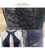 2025 Cross-Border Beaded Irregular Halter Neck Evening Dress for Women