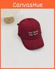 Stylish Children's Duck Tongue Cap With Embroidered Letters For Travel In Spring And Fall Wine Red