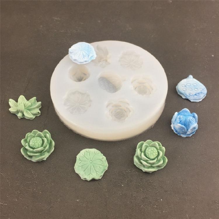 3D Lotus Leaf Shape Silicone Mold Fondant Cake Border Moulds Chocolate Mould