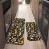 Construction Excavator Theme Area Rug, Aesthetic Yellow Truck Floor Mat for Kids Playroom Bedroom, Washable Decor Carpet