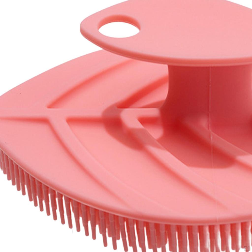 Bath Shower Body Cleansing Brush Scrub Hair Scalp Shampoo Silicone Scrubber