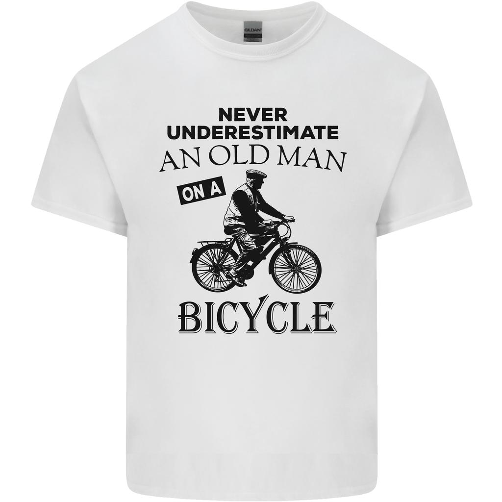 Cycling Never Underestimate Old Unisex Unisexs Light Cotton TShirt