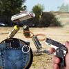 Full Metal  Folding Rubber Band Toy Outdoor Sports Keychain Toy