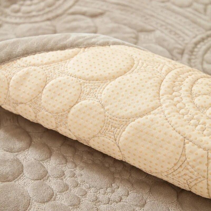 Fall/winter New Sofa Cushion Plush Embroidery Warm Cushion Modern Simple Non-slip Sofa Cushion Cover Cloth Pillow Backrest