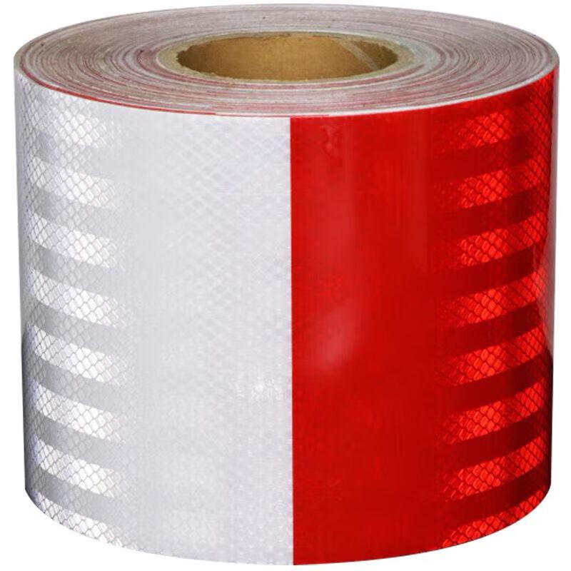 Red and White Reflective Safety Tape