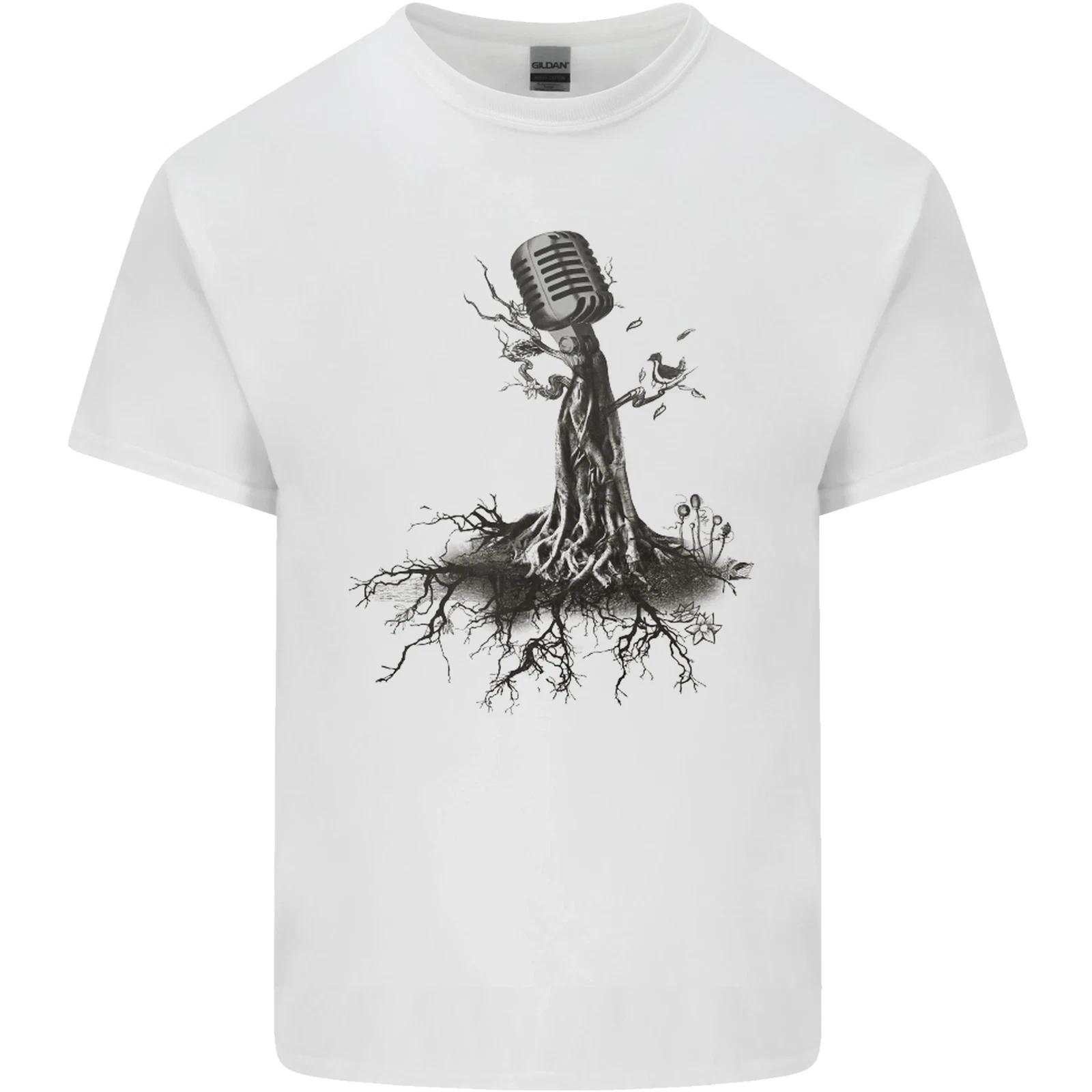 

Microphone Tree Music Singing Singer Kids T-Shirt Childrens 3XL