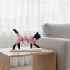 Figurine de Chat Statue Abstraite Ornement Sculptural de Table pour Amateurs d'Art, Salon, Entrée,