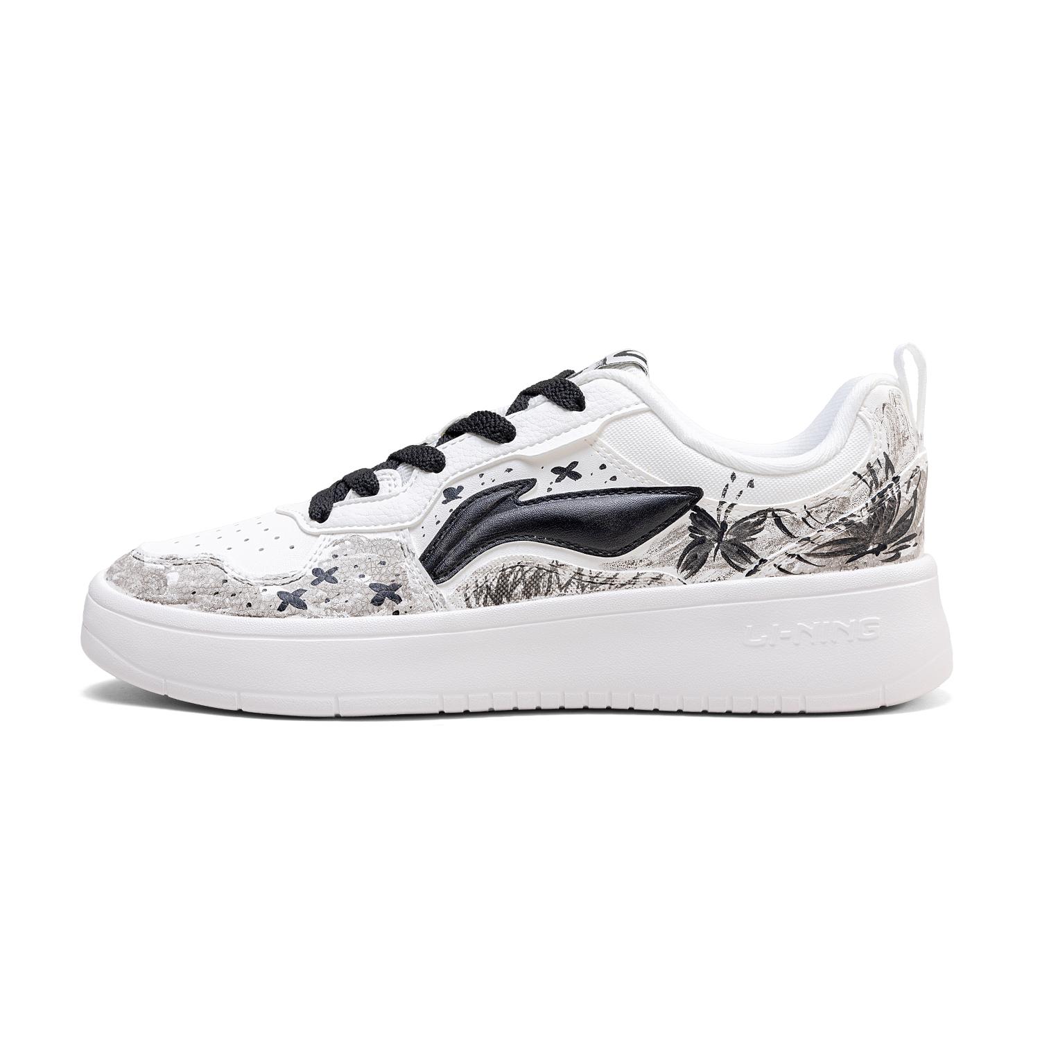 Li Ning First Cloud Ink Shadow Butterfly Lightweight Breathable Lightweight And Breathable Low top Skateboard Shoes AGCV190-6(Team893-) 36