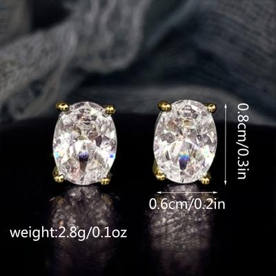 Strahlende Zirkonia-Ohrringe Glänzende Ohrstecker Modeschmuck Vielseitig für Hochzeiten und ideales Geschenk für sie