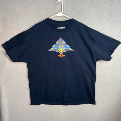 LRG Marineblau Grafik T-Shirt 2XL XXL 100% Baumwolle Herren Standard Passform Herren