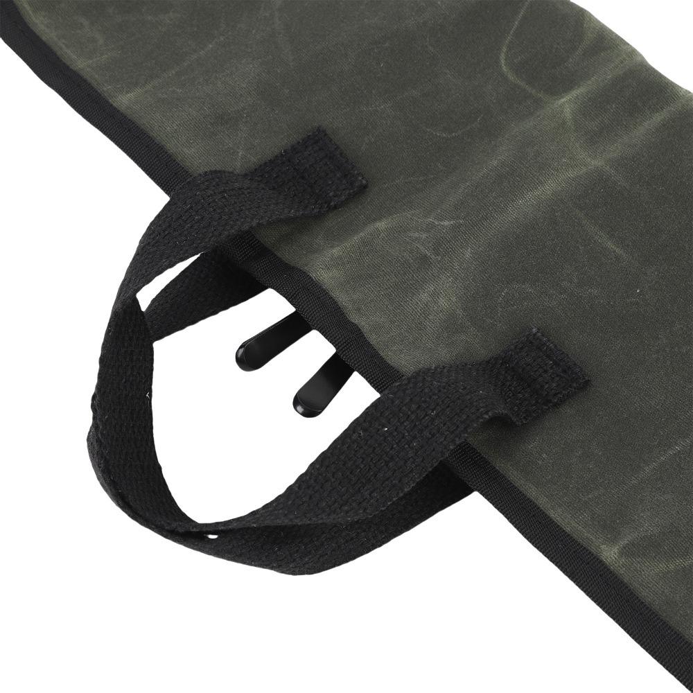 

Waterproof Chef Knife Bag Waxed Canvas Knife Roll Bag Heavy Duty Knife Roll for Kitchen Utensils зелений