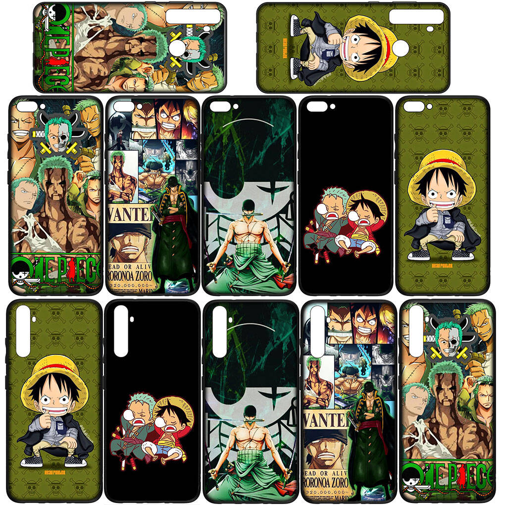 Phone Case for iPhone 17 15 16 Plus X Redmi Note 14 12 11 13 Pro Max Huawei P30 P20 Lite OPPO A60 A40 A80 A16 Cute Luffy One Piece Roronoa Zoro Cover