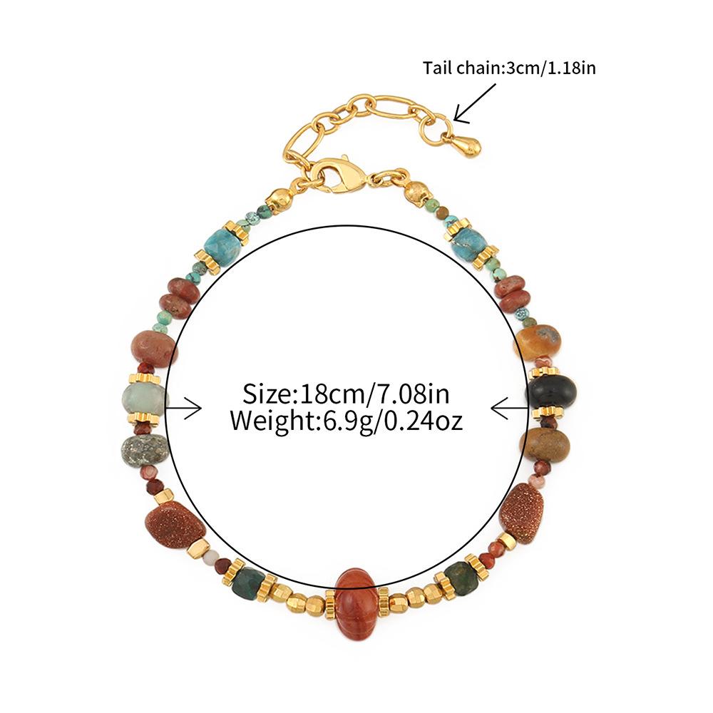 Maillard handmade old money wind tiger's eye stone beaded necklace high-end light luxury original design autumn and winter sweater chain