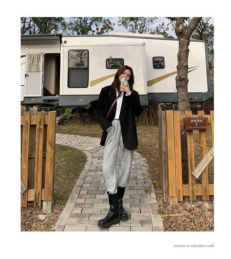 Women's Khaki Casual Blazer - 2025 Spring/Autumn, Loose Fit Design by Lin Xin