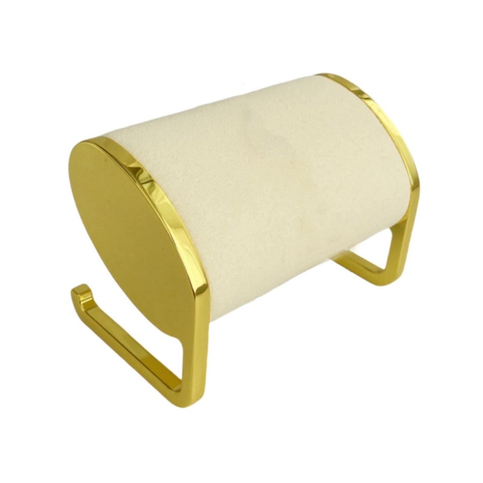 

Practical Bangle And Watch Display Stand Velvet Watch Bracelet Organizers Stand with Durable Gold Metal Construction S