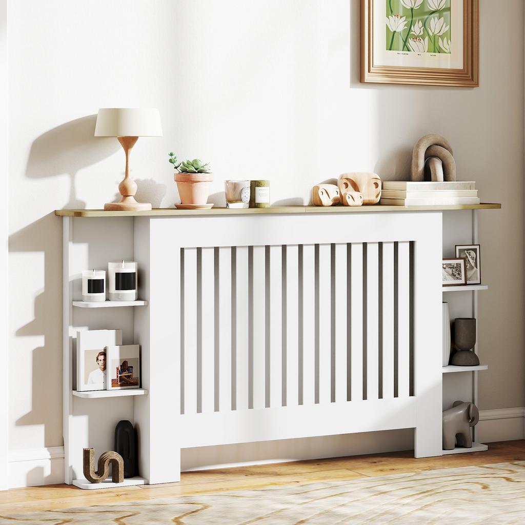 Radiator Cover, 152 x 19 x 83 cm, White