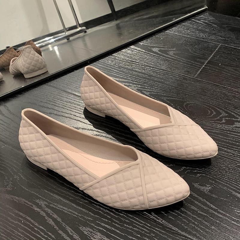 Yuzhihao Women s Fashion Slip-On Flat Sandals - Summer Low-Top, Closed Heel, Solid Color Design 39