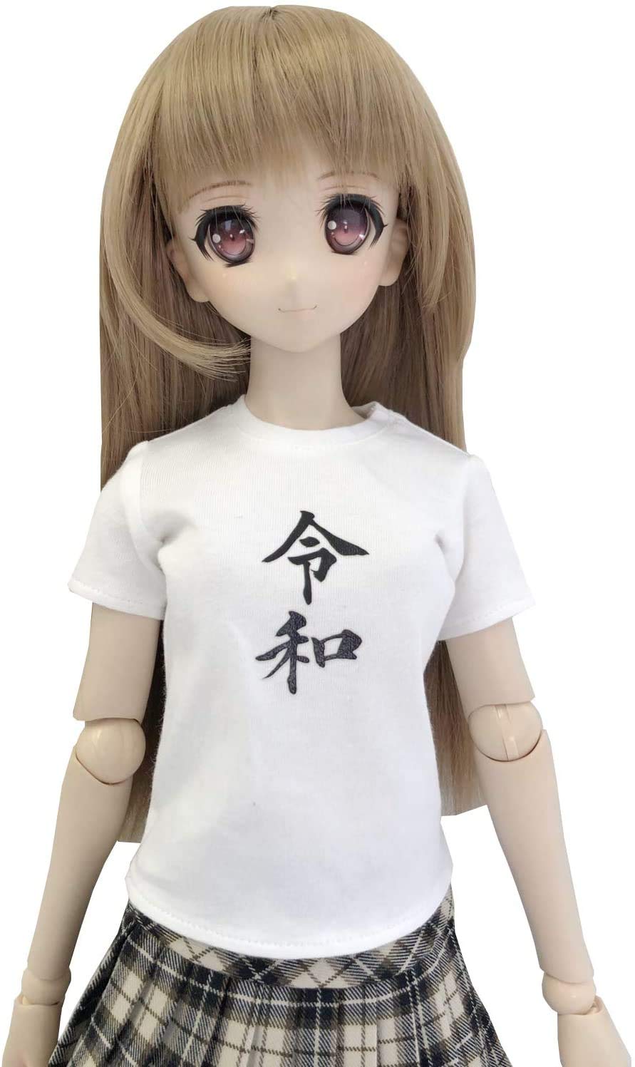 

Petite Marie DD Compatible Funny Reiwa Short 60cm BJD Doll Clothes 1/3 T-Shirt, White, Lettering, Era, Sleeve, Doll, [No.0051] белый